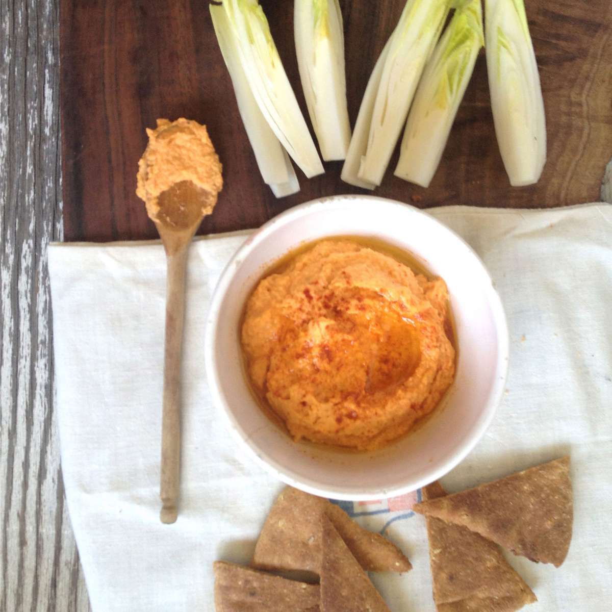Red Pepper Hummus with Hot Paprika