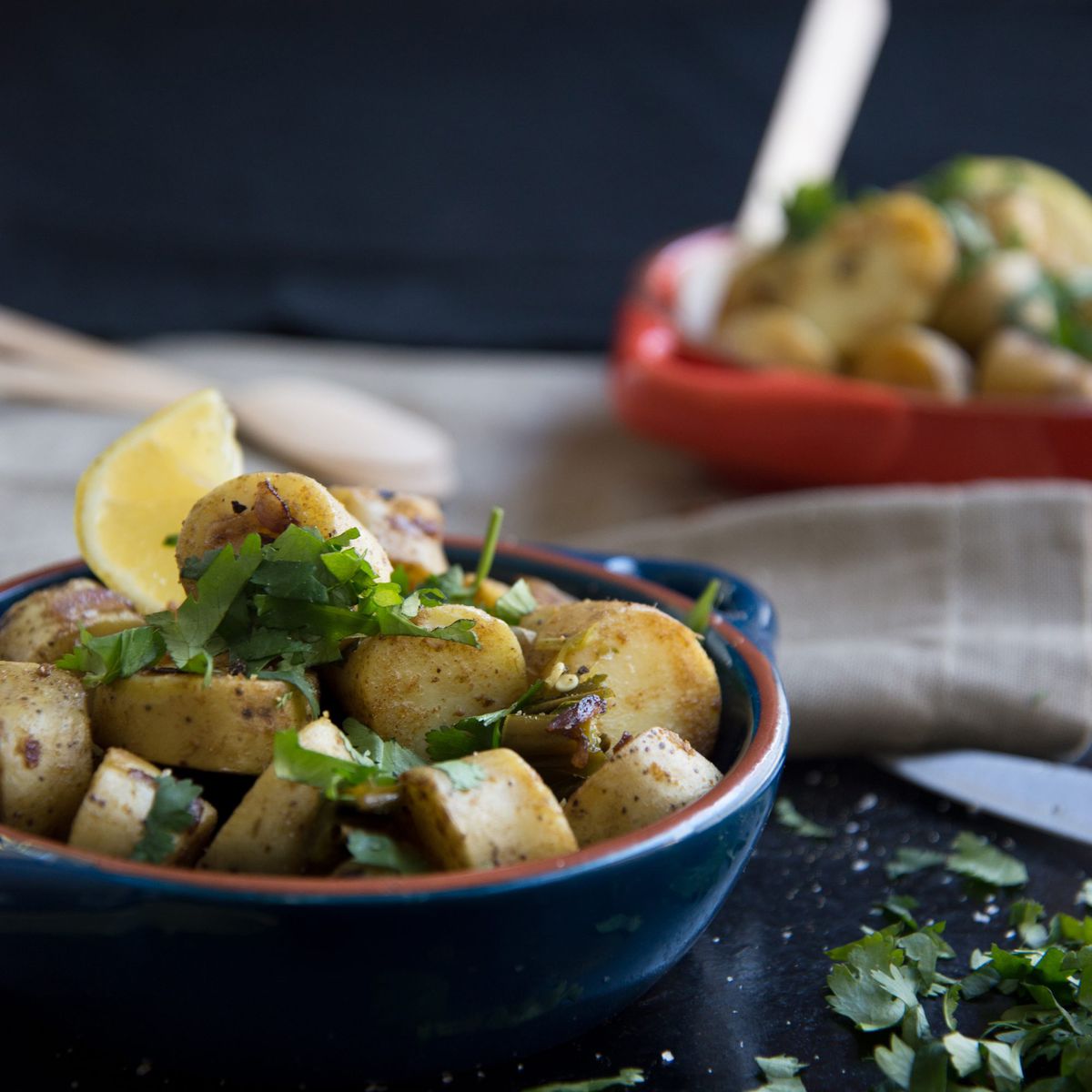 Fingerling Potato Hash with Mexican Flavors 