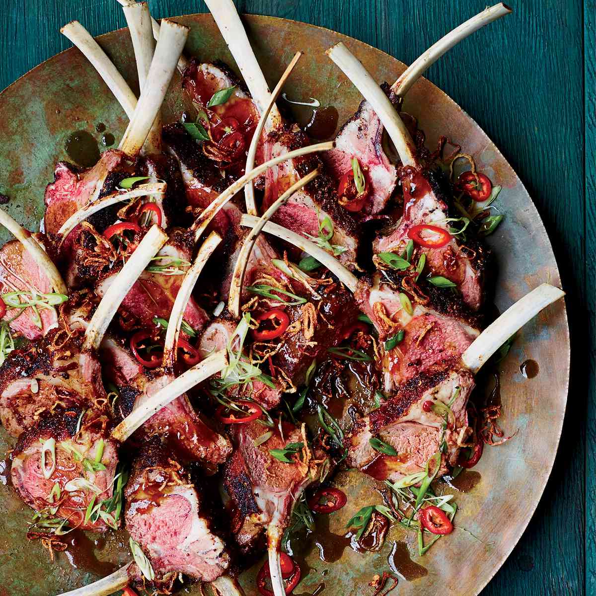 Sichuan Racks of Lamb with Cumin and Chile Peppers 