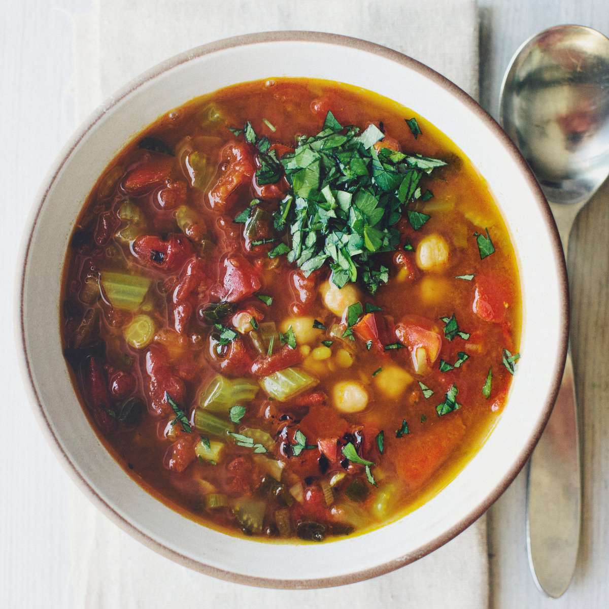 Chickpea and Lentil Soup 