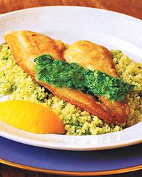 Flounder with Herbed Couscous 