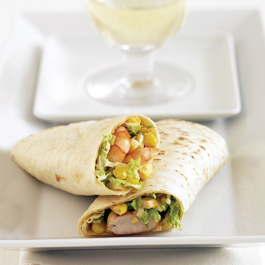 Grilled Shrimp and Corn Wraps