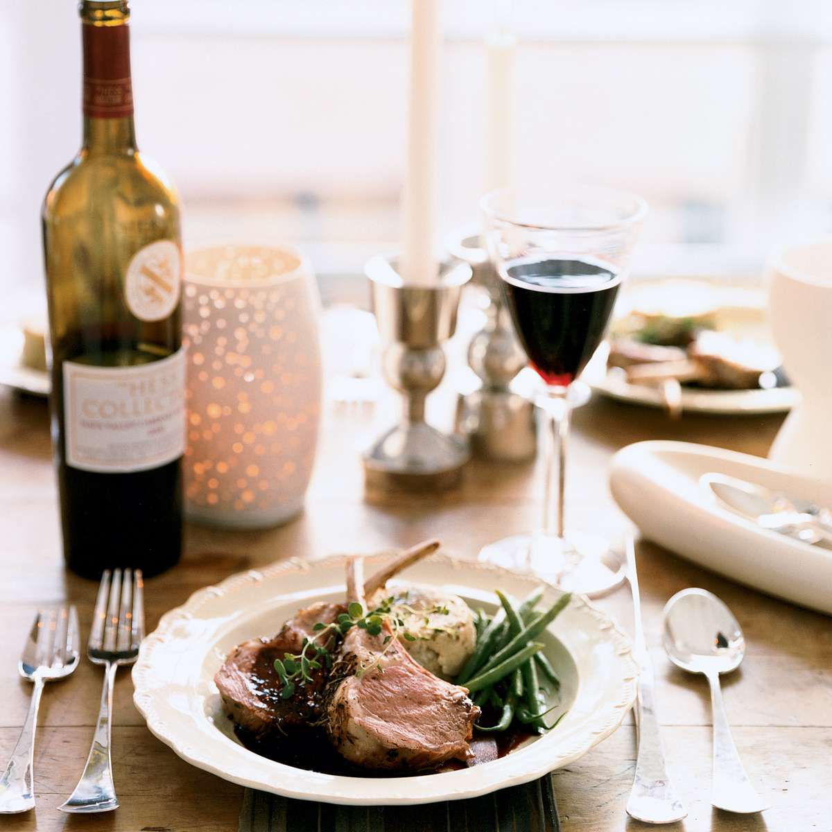 Herb-Roasted Rack of Lamb with Smoky Cabernet Sauce 