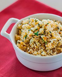 Lemon Brown Rice with Garlic and Thyme