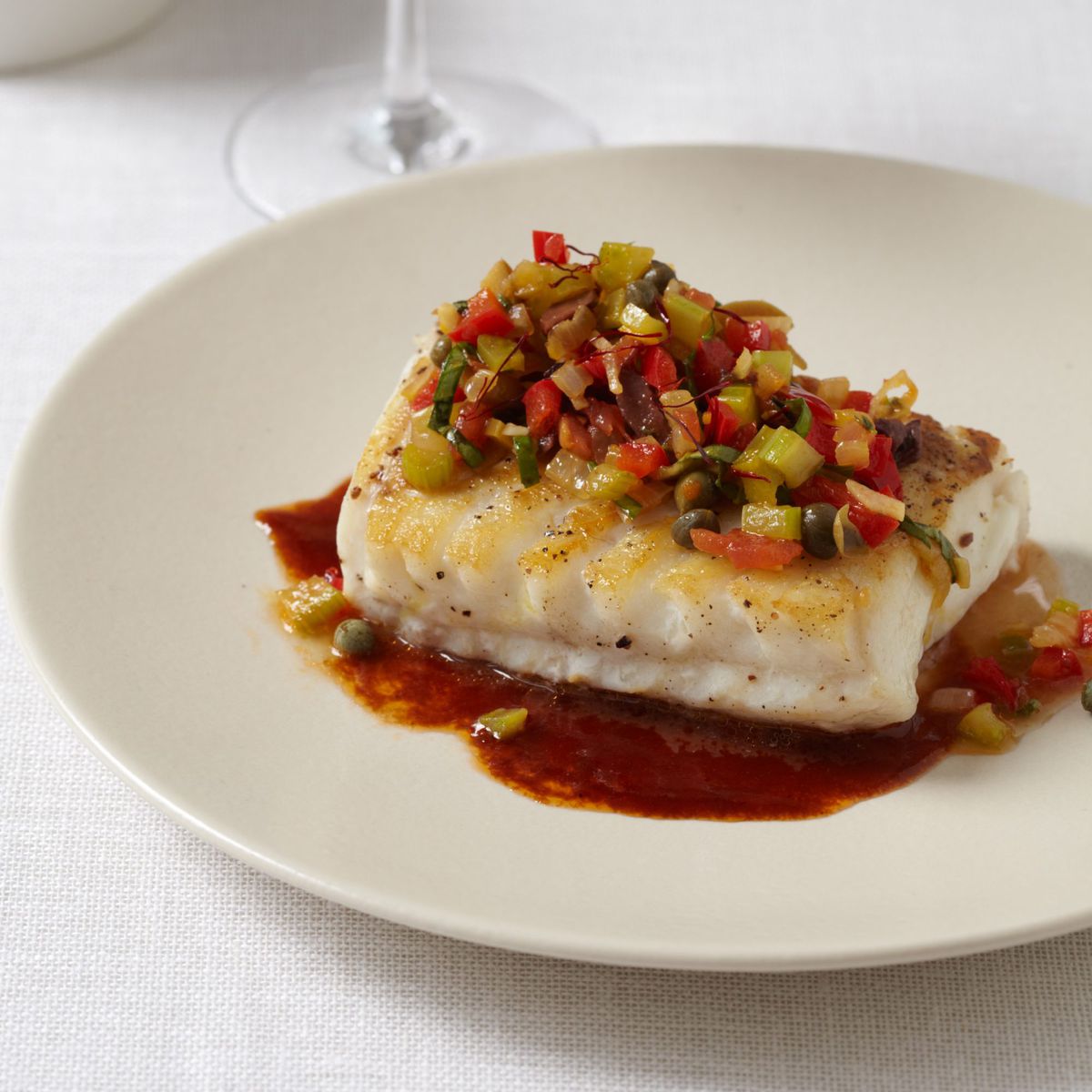 Saut&eacute;ed Cod with Rich Ketchup Sauce 