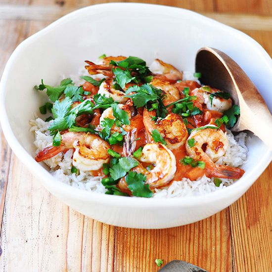 Shrimp with Coconut-Curry Tomato Sauce 