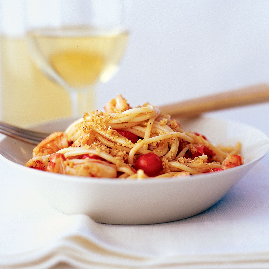 Spicy Garlic Shrimp and Tomato Spaghetti 
