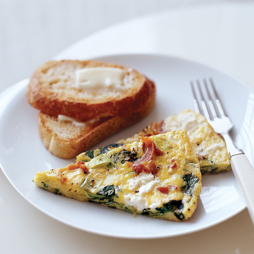 Spinach and Goat Cheese Frittata 