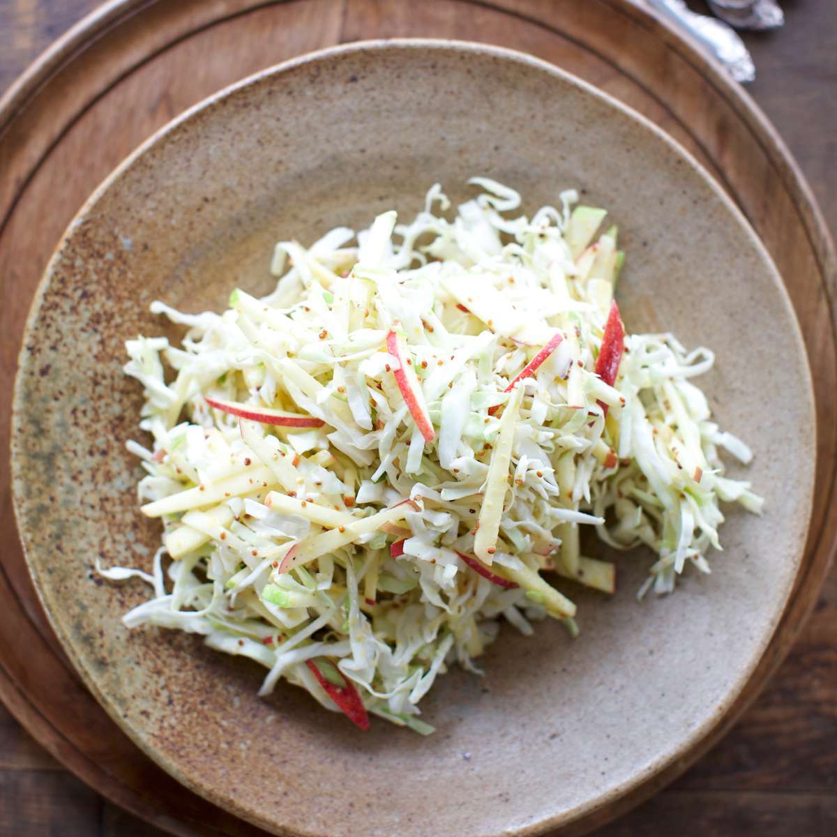 Mustardy Cabbage and Apple Slaw 