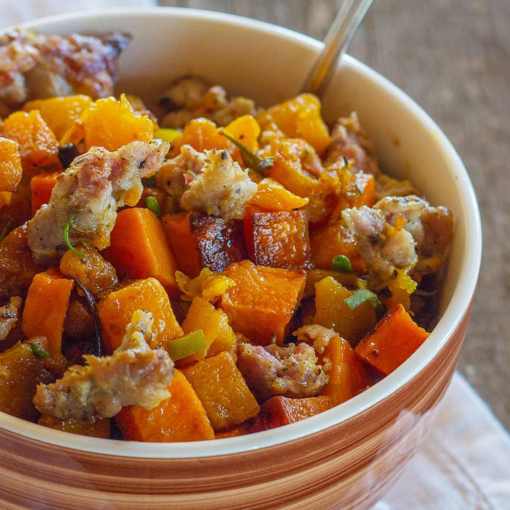 Roasted Butternut Squash and Sausage