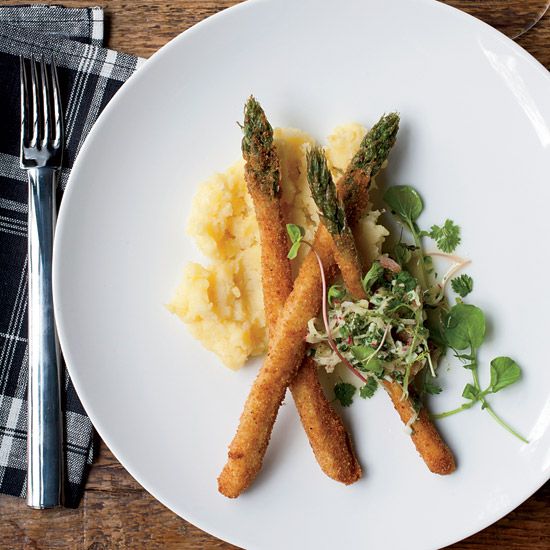 Asparagus with Watercress and Brown Butter Potatoes