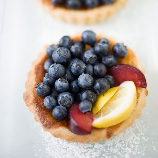 Blueberry, Lemon & Plum Tart