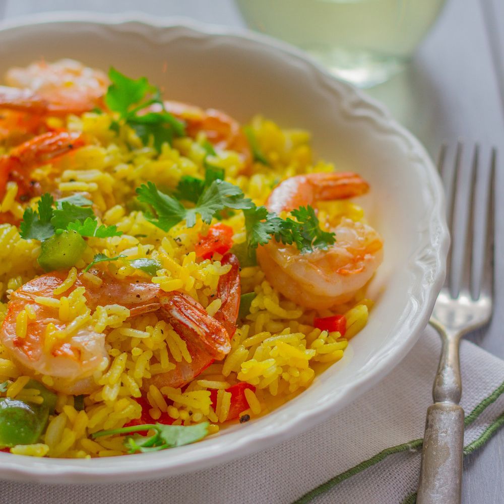 Puerto Rican Rice with Shrimp and Peppers