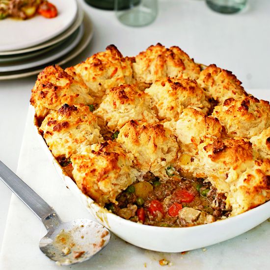Beef-and-Vegetable Potpie with Cheddar Biscuits