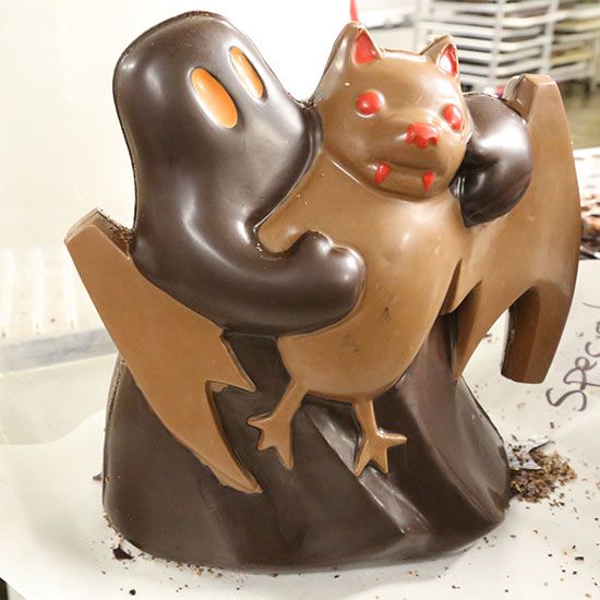 Chocolate Ghost with Bat Buddy