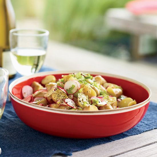 Baby Potato Salad with Radishes and Celery