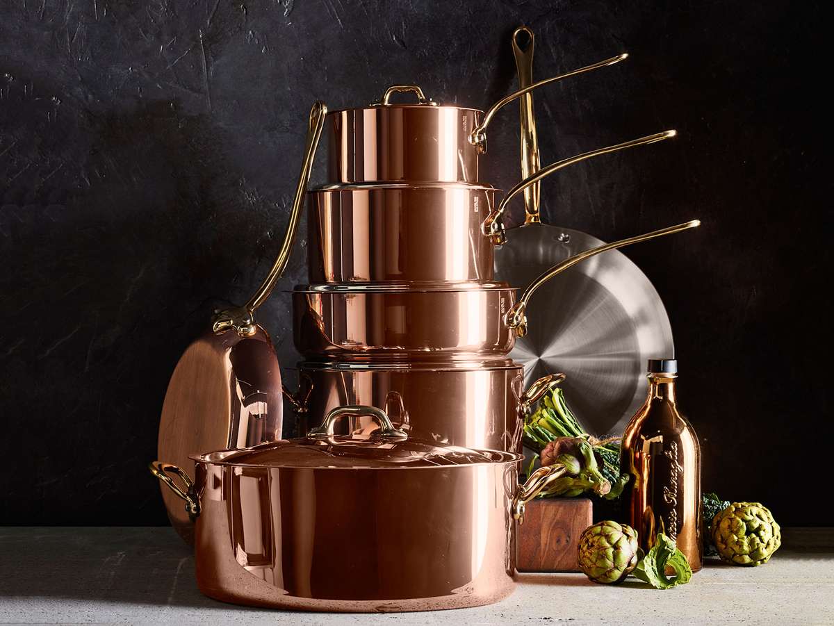 copper pots and pans set