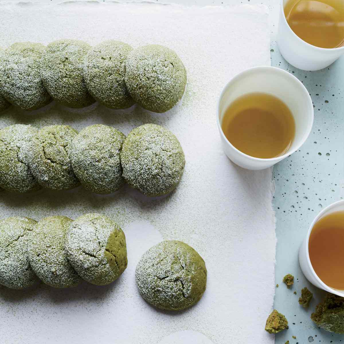 Matcha Tea Cake Cookies 