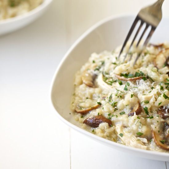 Mushroom And Chicken Risotto Recipe Quick From Scratch Chicken Food Wine