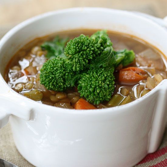 Lentil Soup with Broccoli Rabe