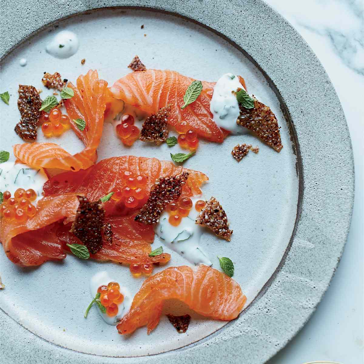 Quick-Cured Salmon with Salmon Cracklings