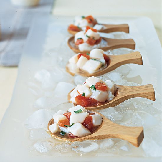Citrus-Marinated Scallops and Roasted Red Pepper