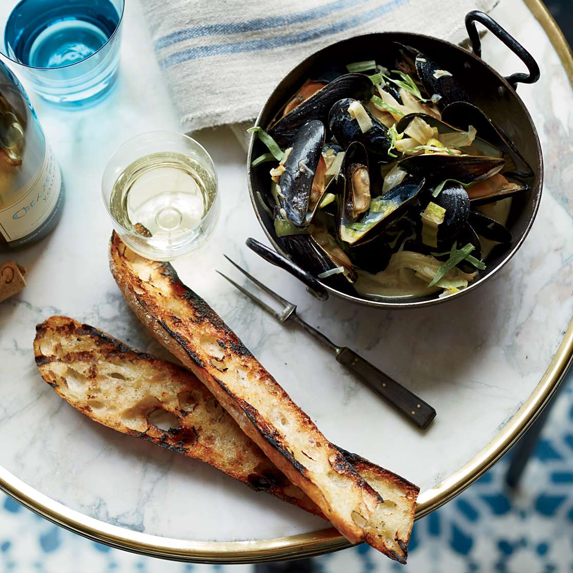 Mussels with Caramelized Fennel and Leeks 