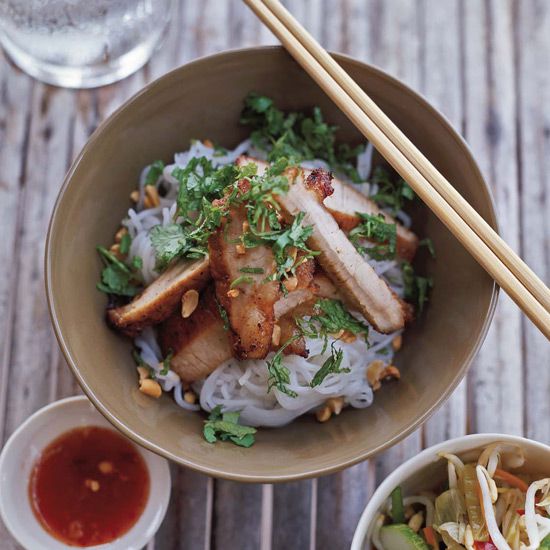 Lemongrass-Barbecued Pork with Rice-Vermicelli Salad