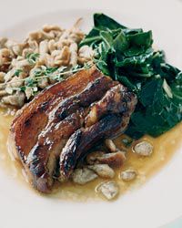 Pork Belly with Buckwheat Spaetzle and Collards