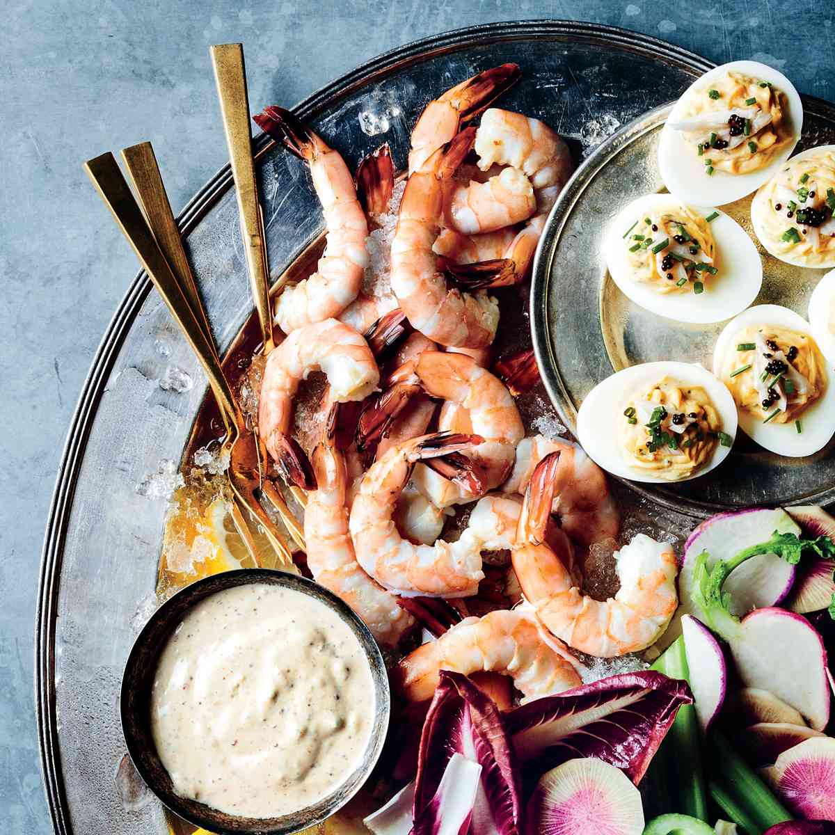 Pickled Shrimp with Red Remoulade