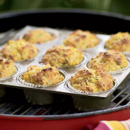 Grill-Roasted Bacon-and-Scallion Corn Muffins