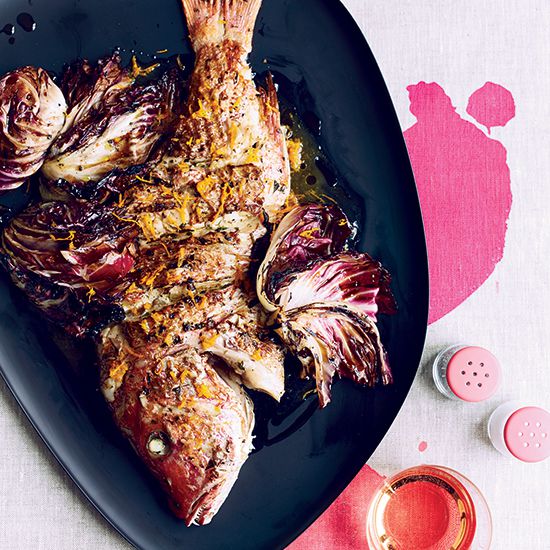 Red Snapper with Grilled Radicchio Salad