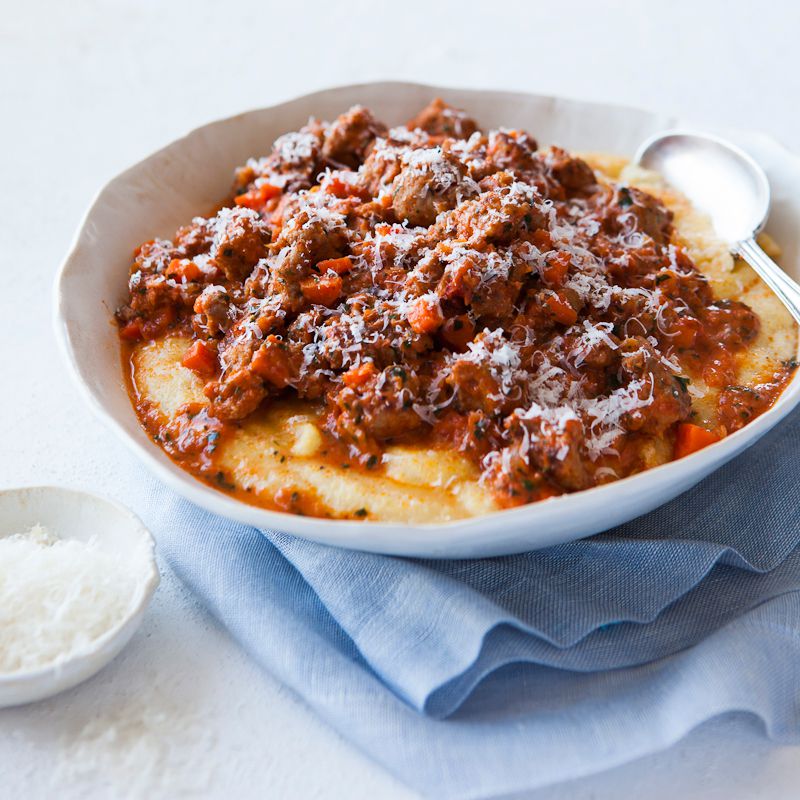 Polenta with Meat Sauce 