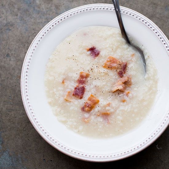 Bacon and Onion Congee