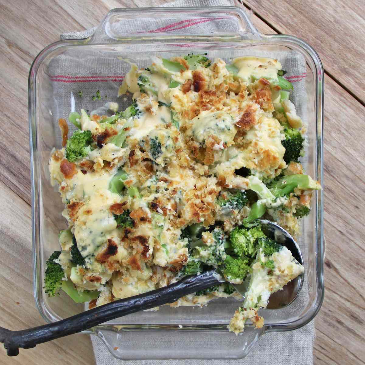 Broccoli-Cheddar Gratin