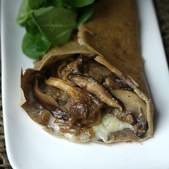Buckwheat Cr&ecirc;pes with Wild Mushrooms and Gruy&egrave;re