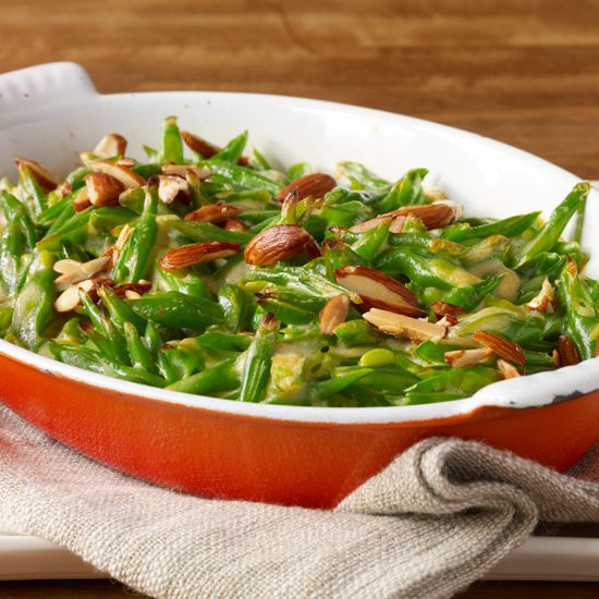 Green Bean Casserole with Goat Cheese, Almonds and Smoked Paprika