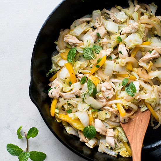 Healthy Chicken and Napa Cabbage Saut&eacute;