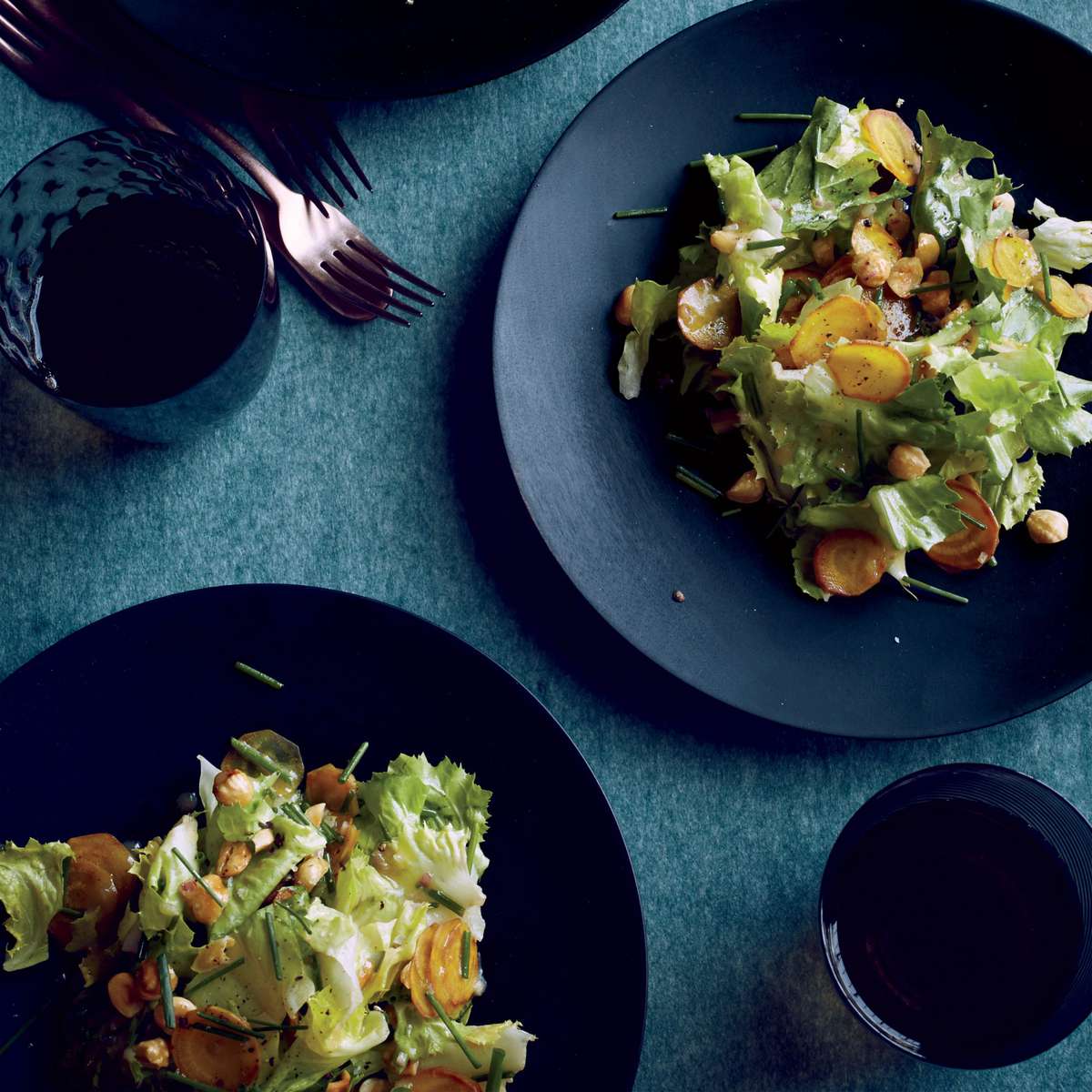 Escarole and Golden Beet Salad with Toasted Hazelnuts