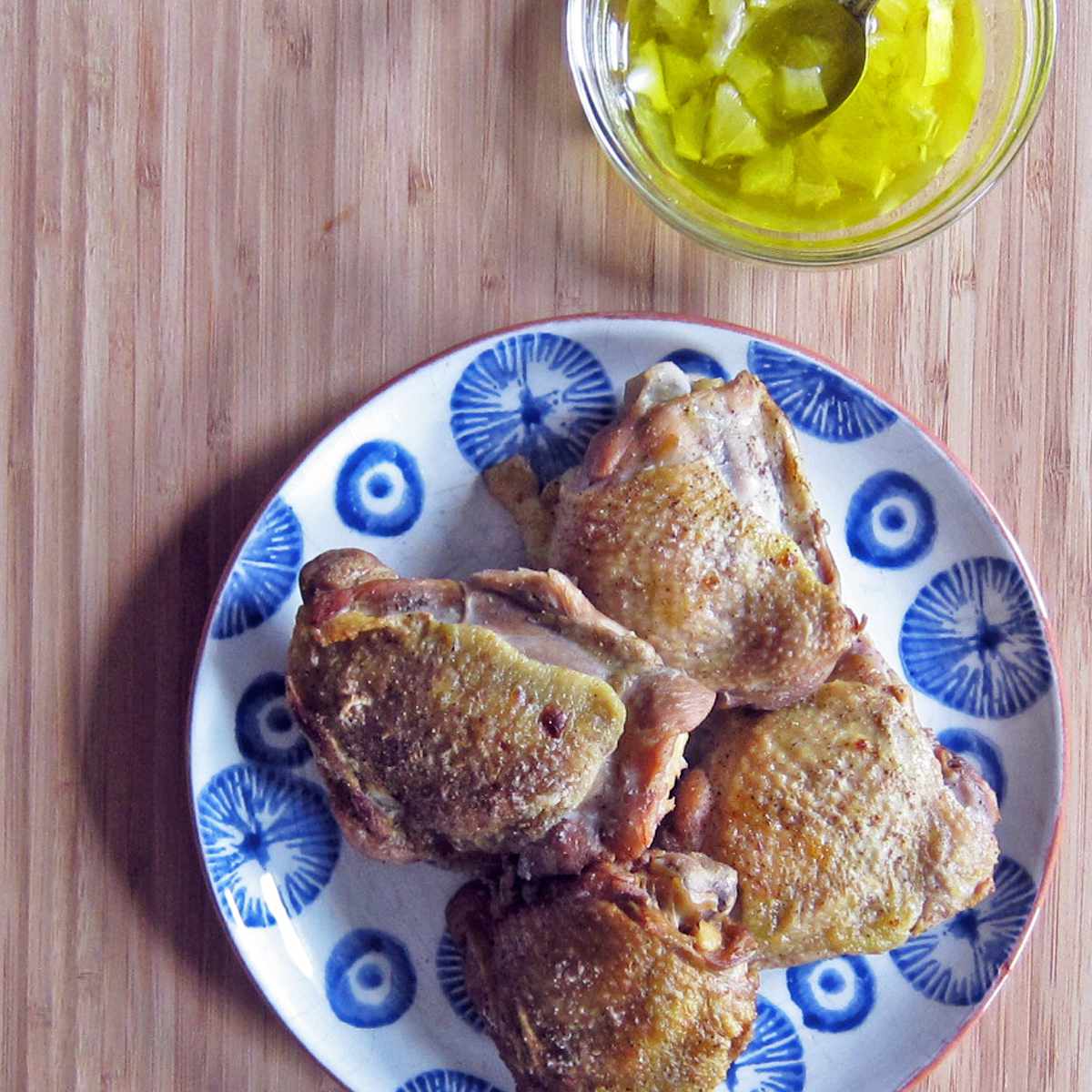 Roast Chicken Thighs with Lemon Vinaigrette