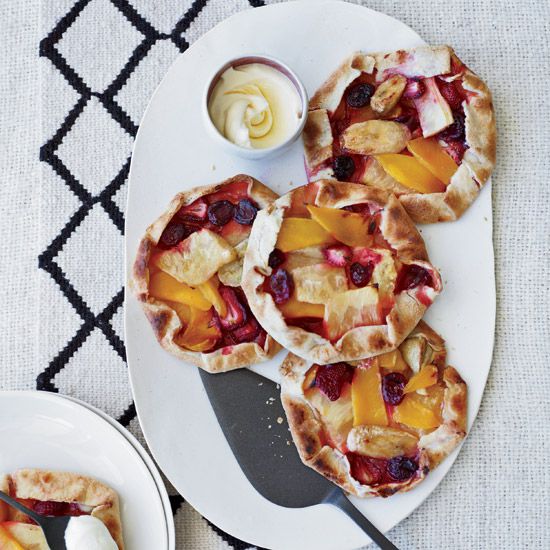 Free-Form Pineapple, Mango and Berry Tarts