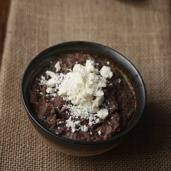 Spicy Black Bean Dip with Cotija Cheese