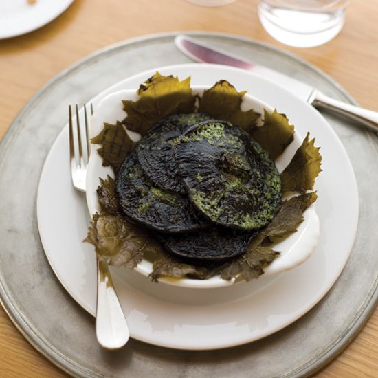 Grilled Portobello Mushrooms with Tarragon-Parsley Butter