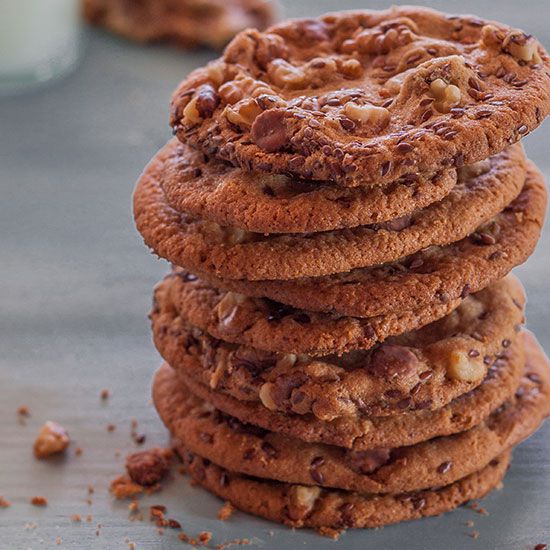 Peanut Butter Chocolate Chip Cookies with Flax