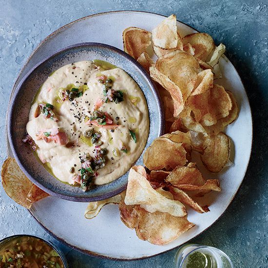 Smoked Trout Dip with Sweet Onion Vinaigrette 