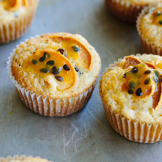 Peach and Passion Fruit Muffins