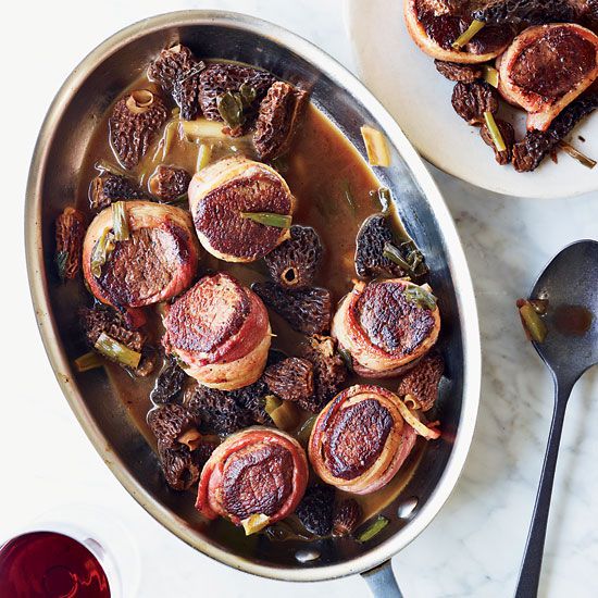 Beef Medallions with Bacon and Morels
