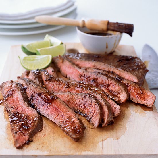 Grilled Flank Steak with Soy-Chile Glaze