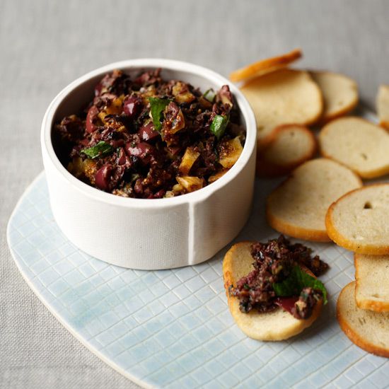 Black Olive Tapenade with Figs and Mint 
