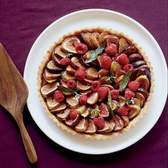 Fig-and-Raspberry Tart with Chestnut Honey